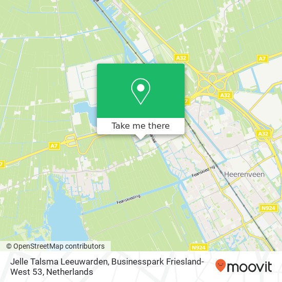 Jelle Talsma Leeuwarden, Businesspark Friesland-West 53 map