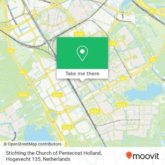 Stichting the Church of Pentecost Holland, Hogevecht 135 map