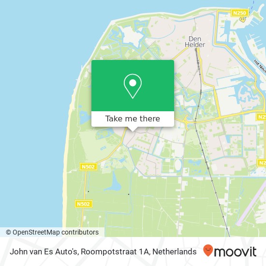 John van Es Auto's, Roompotstraat 1A map