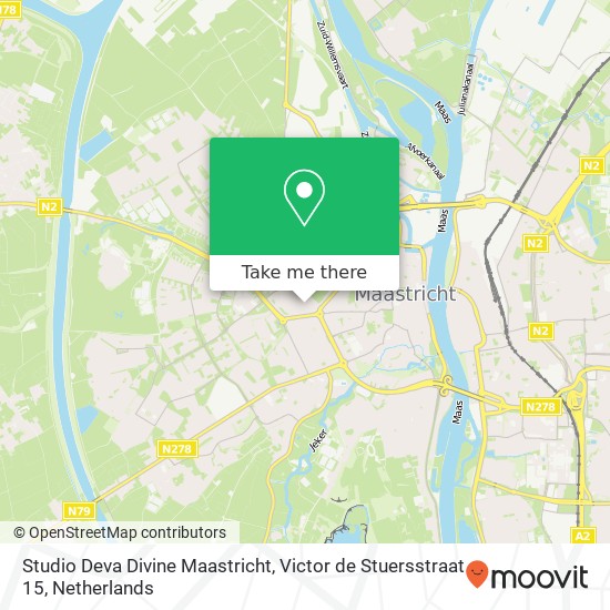 Studio Deva Divine Maastricht, Victor de Stuersstraat 15 map