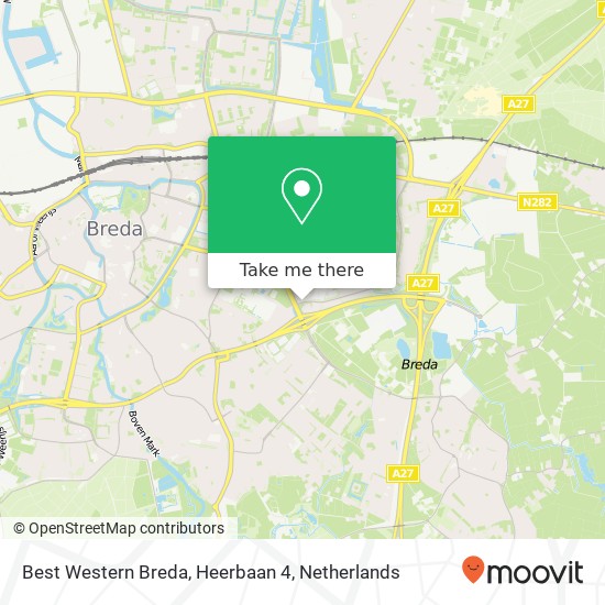 Best Western Breda, Heerbaan 4 map