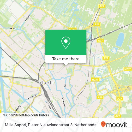 Mille Sapori, Pieter Nieuwlandstraat 3 Karte