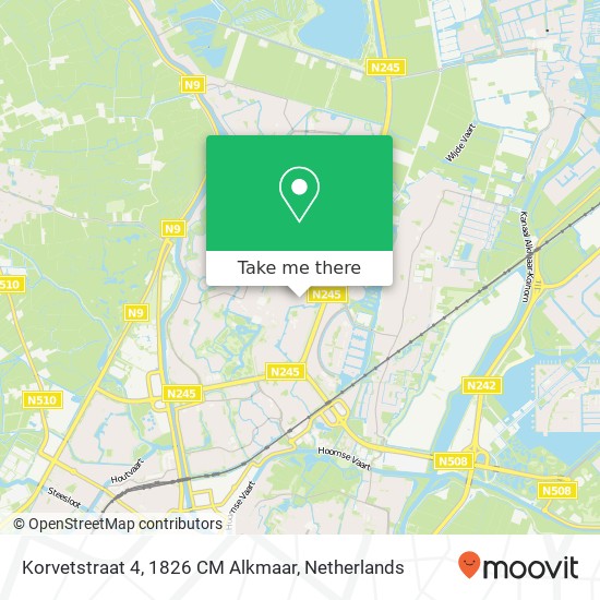 Korvetstraat 4, 1826 CM Alkmaar map