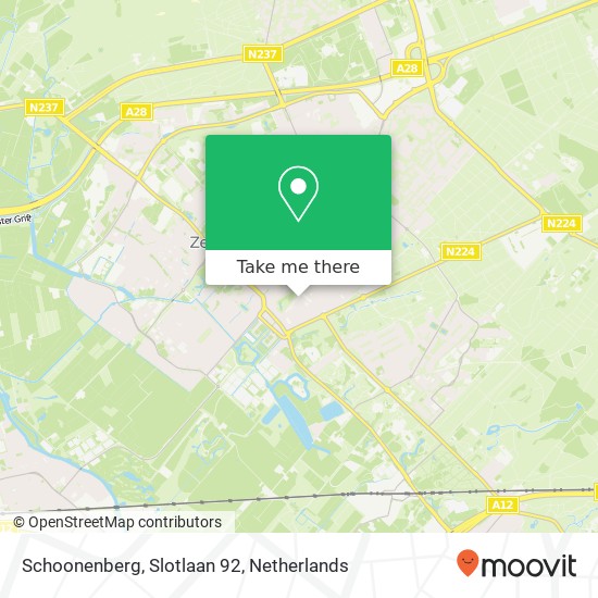 Schoonenberg, Slotlaan 92 map