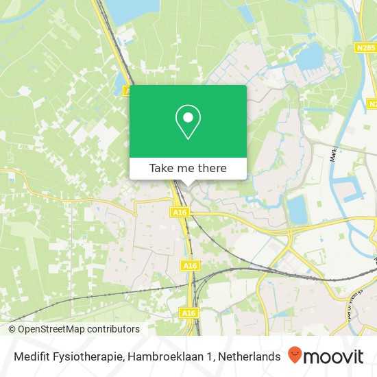 Medifit Fysiotherapie, Hambroeklaan 1 map
