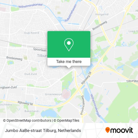 Jumbo AaBe-straat Tilburg map