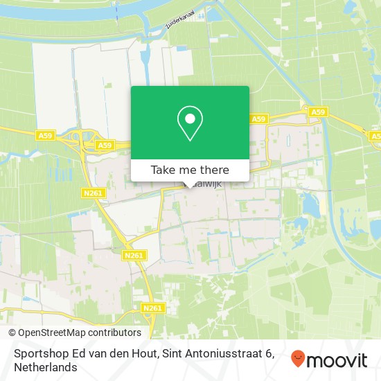 Sportshop Ed van den Hout, Sint Antoniusstraat 6 Karte