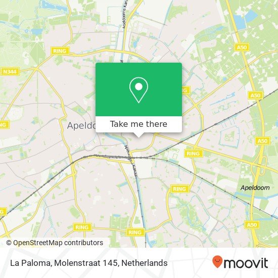 La Paloma, Molenstraat 145 map