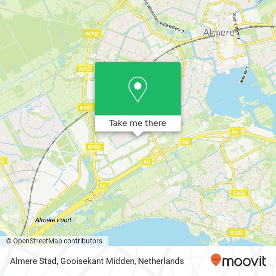 Almere Stad, Gooisekant Midden Karte