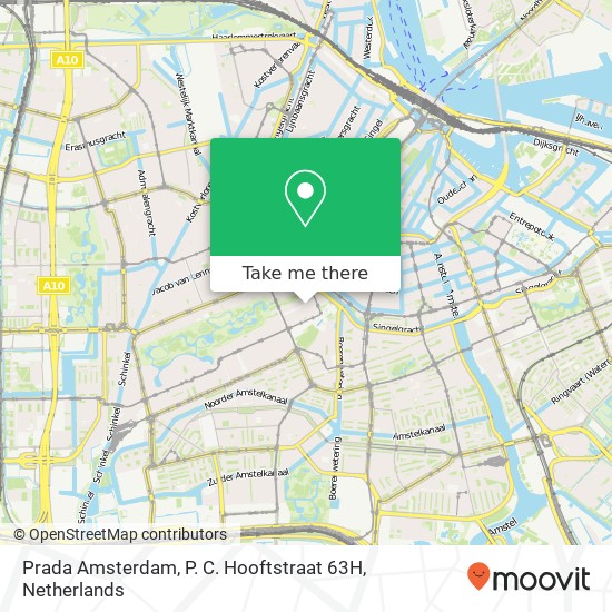 Prada Amsterdam, P. C. Hooftstraat 63H map