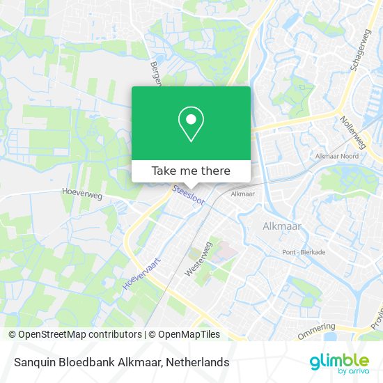 Sanquin Bloedbank Alkmaar map