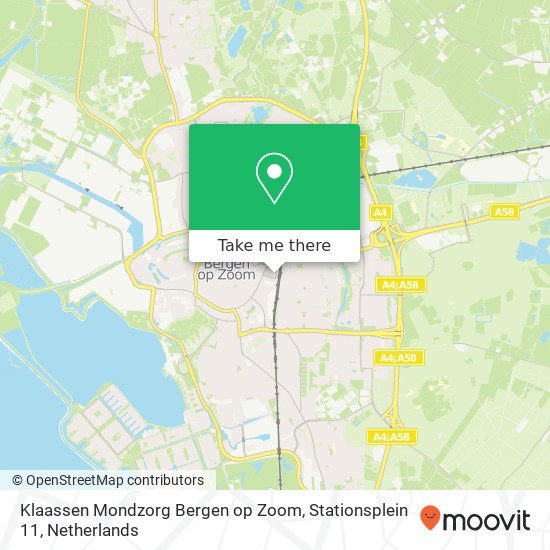 Klaassen Mondzorg Bergen op Zoom, Stationsplein 11 Karte