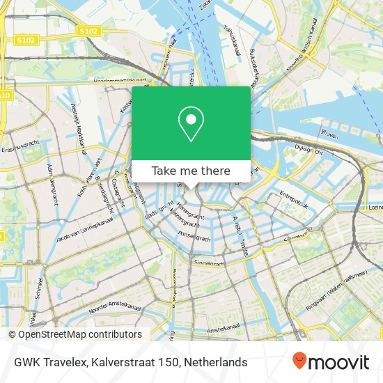 GWK Travelex, Kalverstraat 150 map