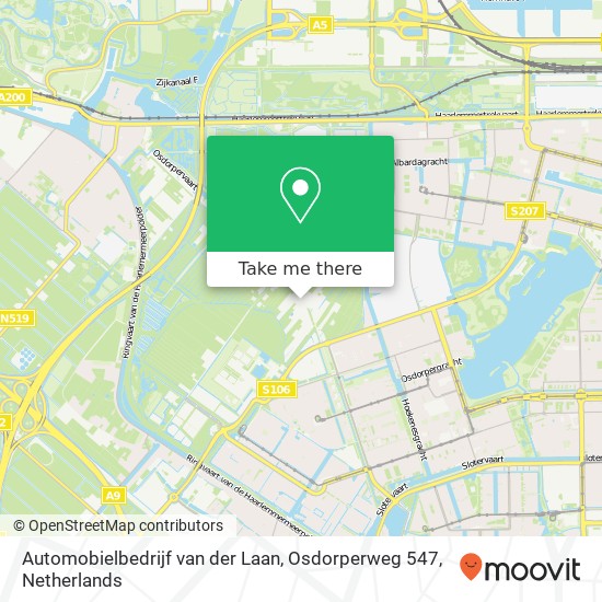 Automobielbedrijf van der Laan, Osdorperweg 547 map