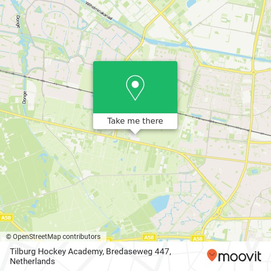 Tilburg Hockey Academy, Bredaseweg 447 Karte