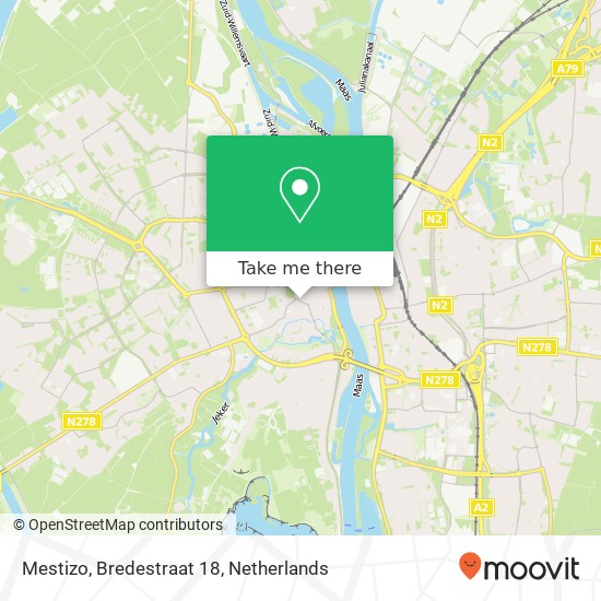 Mestizo, Bredestraat 18 map