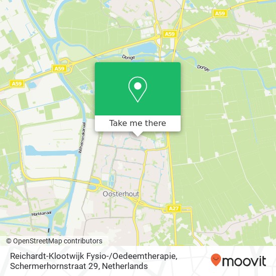Reichardt-Klootwijk Fysio- / Oedeemtherapie, Schermerhornstraat 29 Karte