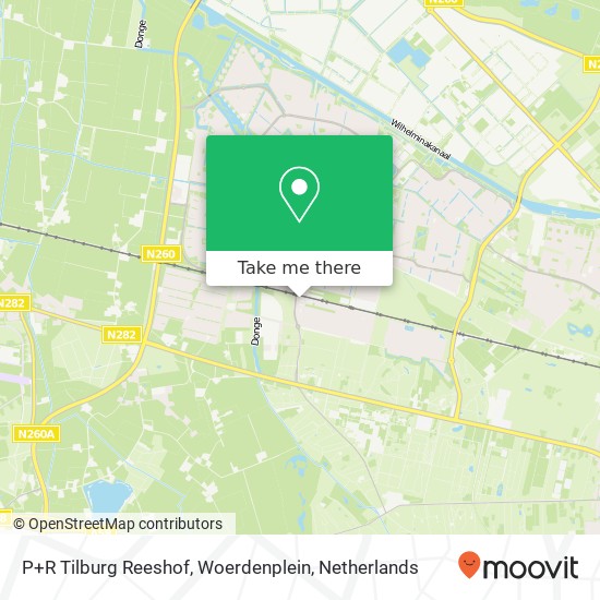 P+R Tilburg Reeshof, Woerdenplein map