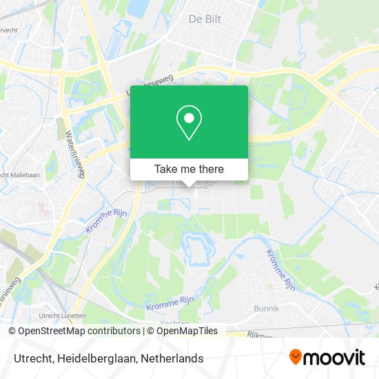 Utrecht, Heidelberglaan Karte