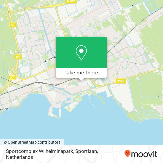 Sportcomplex Wilhelminapark, Sportlaan Karte