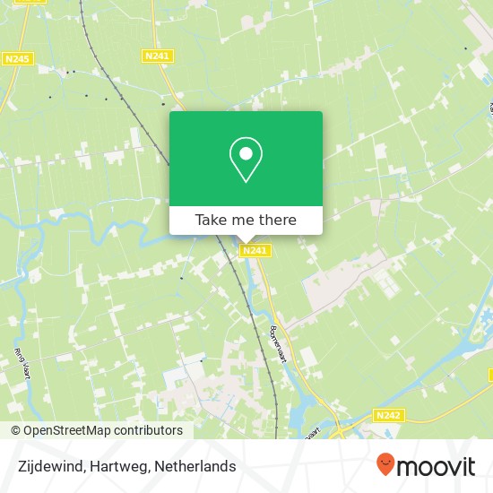 Zijdewind, Hartweg map