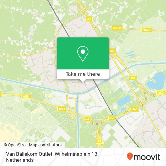 Van Ballekom Outlet, Wilhelminaplein 13 map