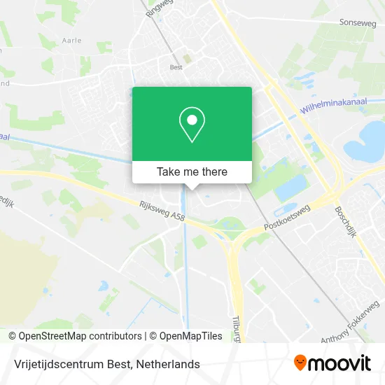 Vrijetijdscentrum Best map