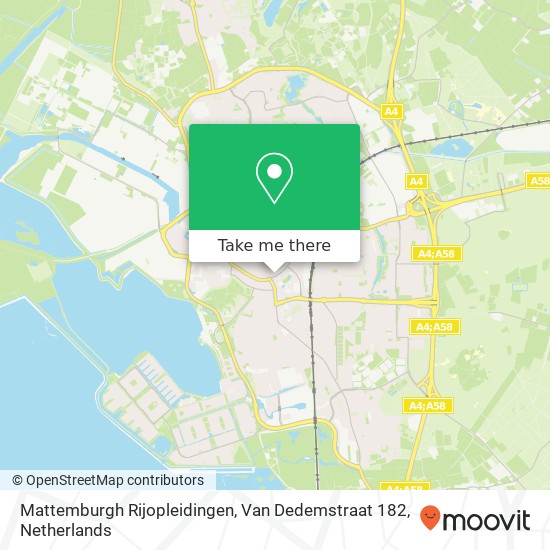 Mattemburgh Rijopleidingen, Van Dedemstraat 182 map