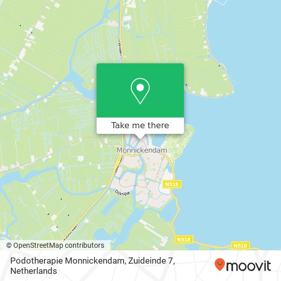 Podotherapie Monnickendam, Zuideinde 7 Karte