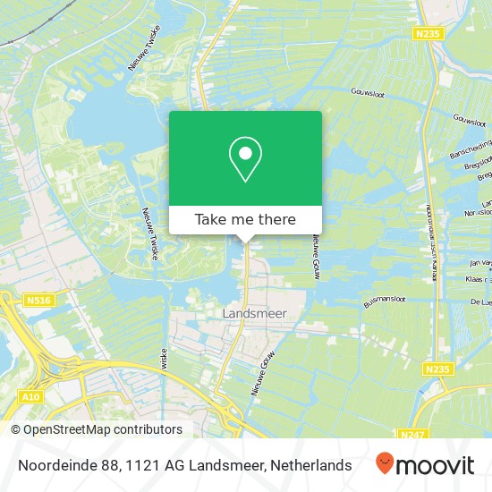 Noordeinde 88, 1121 AG Landsmeer Karte