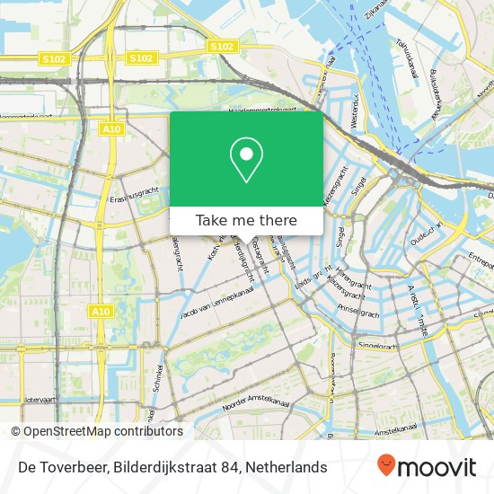 De Toverbeer, Bilderdijkstraat 84 map