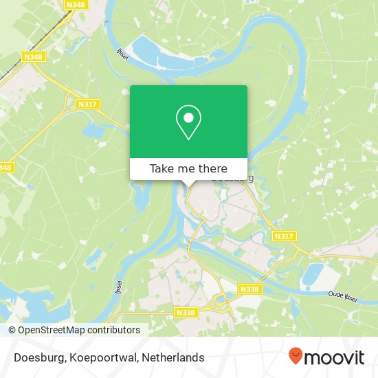 Doesburg, Koepoortwal map