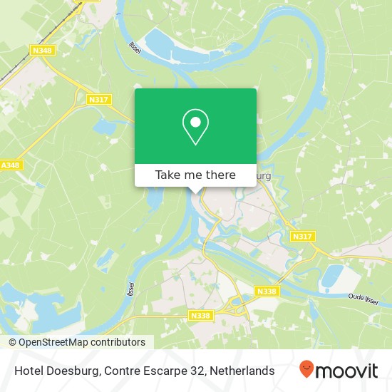 Hotel Doesburg, Contre Escarpe 32 Karte