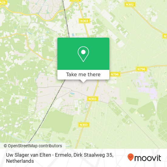 Uw Slager van Elten - Ermelo, Dirk Staalweg 35 map