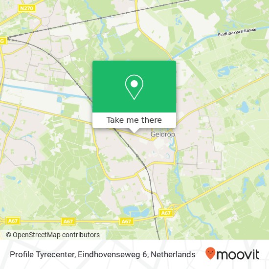 Profile Tyrecenter, Eindhovenseweg 6 map