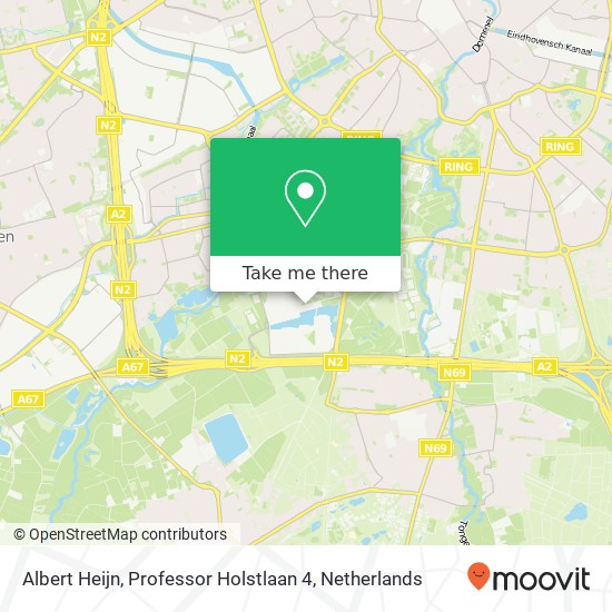 Albert Heijn, Professor Holstlaan 4 map