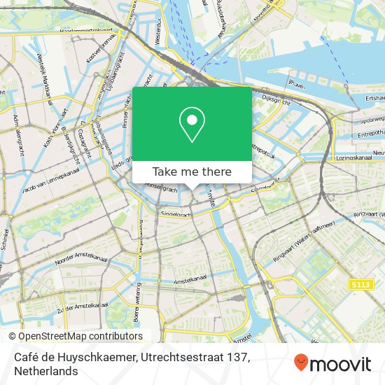 Café de Huyschkaemer, Utrechtsestraat 137 Karte