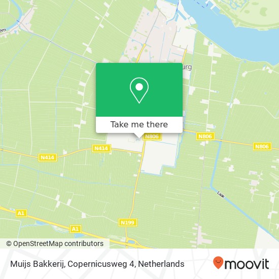 Muijs Bakkerij, Copernicusweg 4 map