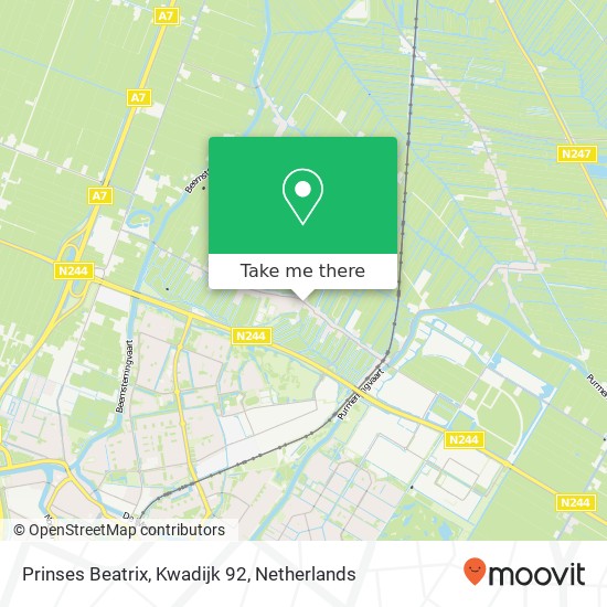 Prinses Beatrix, Kwadijk 92 map