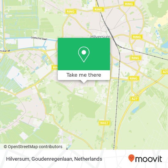 Hilversum, Goudenregenlaan Karte