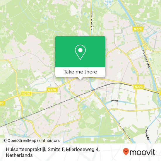 Huisartsenpraktijk Smits F, Mierloseweg 4 map