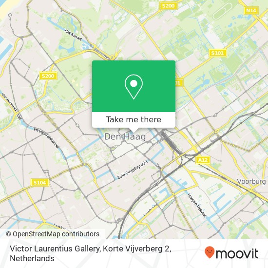 Victor Laurentius Gallery, Korte Vijverberg 2 map
