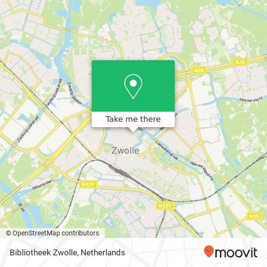 Bibliotheek Zwolle map