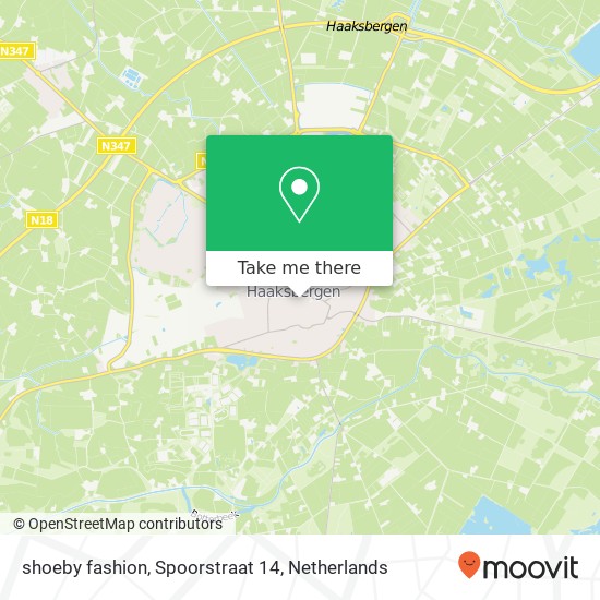 shoeby fashion, Spoorstraat 14 map