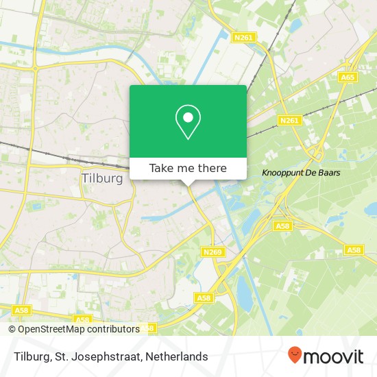 Tilburg, St. Josephstraat map