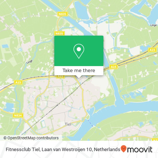Fitnessclub Tiel, Laan van Westroijen 10 map
