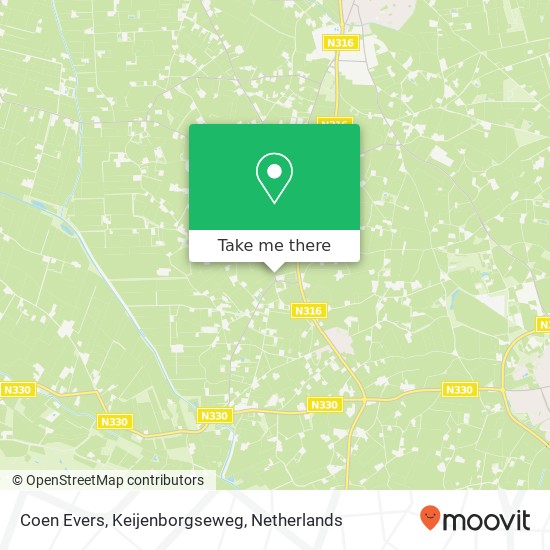 Coen Evers, Keijenborgseweg map