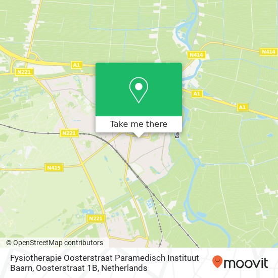 Fysiotherapie Oosterstraat Paramedisch Instituut Baarn, Oosterstraat 1B Karte