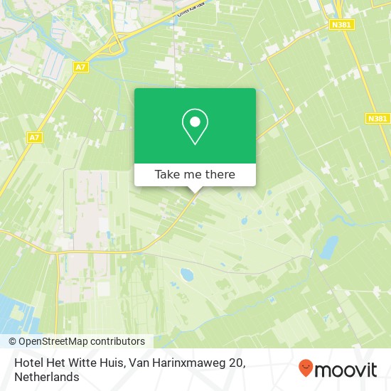 Hotel Het Witte Huis, Van Harinxmaweg 20 map