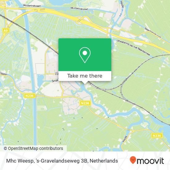 Mhc Weesp, 's-Gravelandseweg 3B map